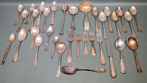 LARGE LOT OF STERLING FLATWARE