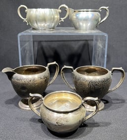 STERLING CREAMER & SUGAR LOT