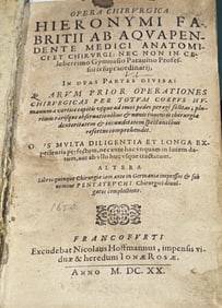 17C SURGICAL MEDICAL BOOK "THE OPERA CHIRURGICA" 1