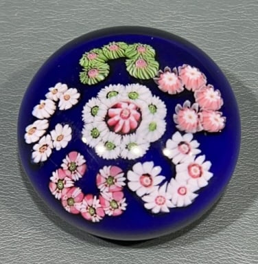 CLICHY GLASS "C SCROLL" PAPERWEIGHT (1 of 5)