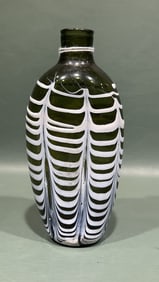 GREEN W/ WHITE OVERLAY NAILSEA FLASK