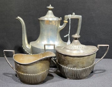 3 PIECE STERLING TEA SET
