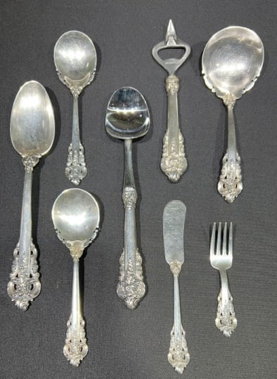 8 PCS OF WALLACE GRANDE BAROQUE STERLING SERVING P (1 of 4)