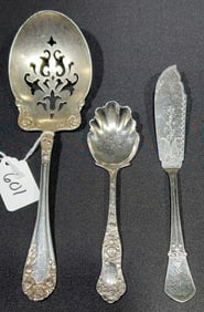 3 VARIOUS STERLING SERVING PIECES