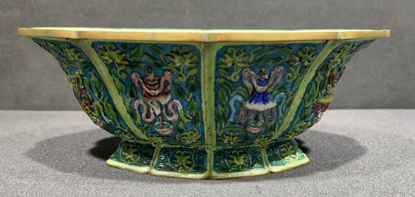 ANTIQUE CHINESE CLOISONNE BOWL
