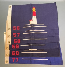 BARNEGAT BAY YACHT RACING RACE FLAGS 1956-60 &1977