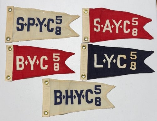 5-1958 BURGEE RACING FLAGS (1 of 6)