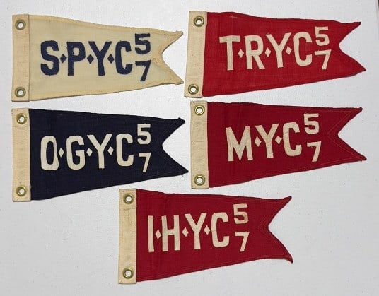 5-1957 BURGEE RACING FLAGS (1 of 6)