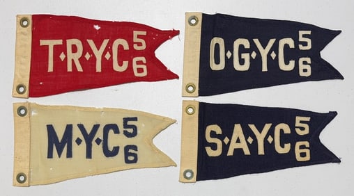 4-1956 BURGEE RACING FLAGS