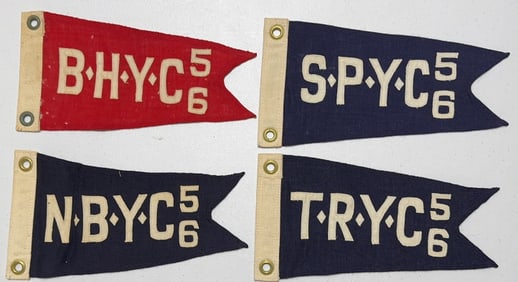 4-1956 BURGEE RACING FLAGS