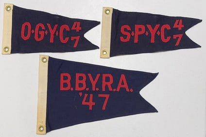 3-1947 BURGEE RACING FLAGS