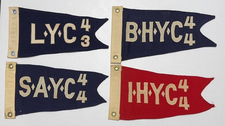 1-1943 & 3-1944 BURGEE RACING FLAGS (1 of 3)