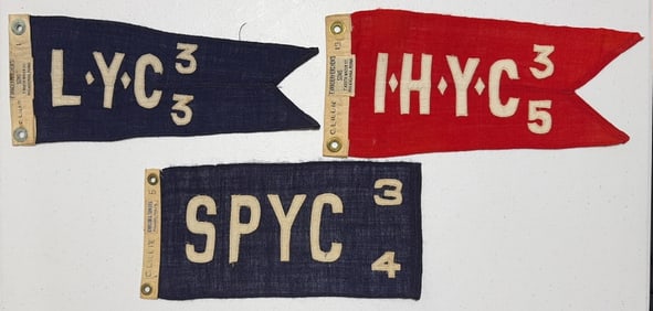 1933, 1934, 1935 BURGEE RACING FLAGS