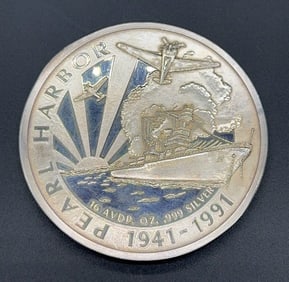 16 OZ .999 SILVER PEARL HARBOR MEDAL