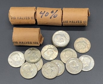 $50 FACE VALUE 40% SILVER HALF DOLLARS