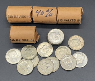$50 FACE VALUE 40% SILVER HALF DOLLARS