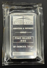 NTR METALS .999 FINE SILVER 10OZ BAR