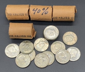 $50 FACE VALUE 40% SILVER HALF DOLLARS