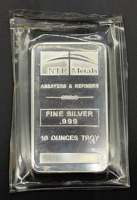 NTR METALS .999 FINE SILVER 10OZ BAR