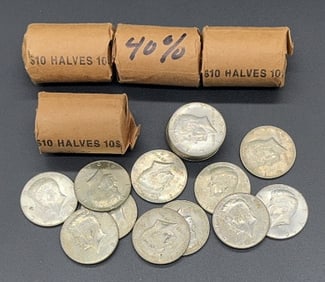 $50 FACE VALUE 40% SILVER HALF DOLLARS