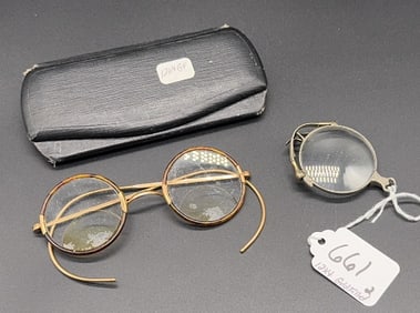 2 PAIRS OF GOLD FILLED EYE GLASSES