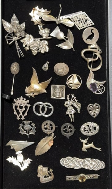 COLLECTION OF STERLING PINS (1 of 5)