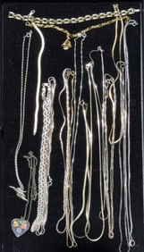 COLLECTION OF STERLING NECKLACES