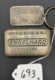 ENGELHARD 10 OZT .999 SILVER BAR