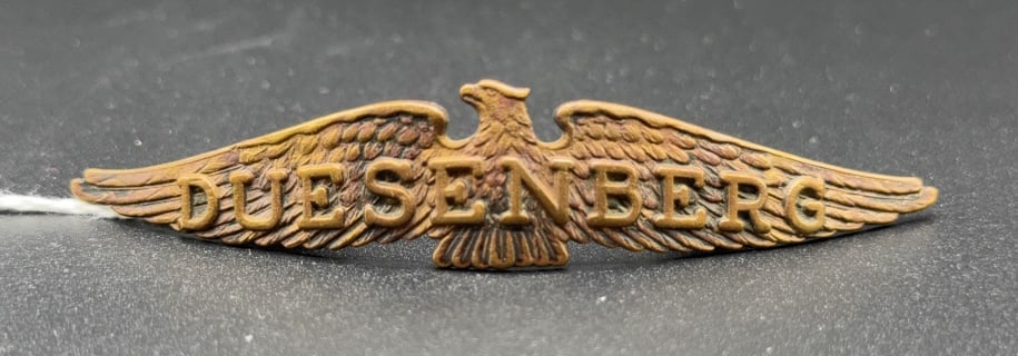 DUESENBERG MODEL J RADIATOR EMBLEM (1 of 2)
