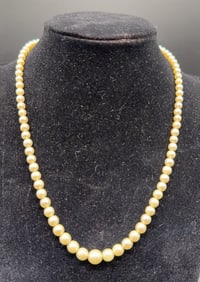 16" PEARL & 14KT GOLD NECKLACE