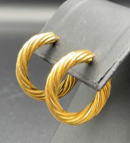 10KT (TESTED) GOLD HOOP EARRINGS