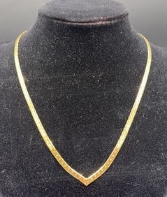 14KT GOLD NECKLACE ~ 15 1/2" LONG