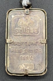 SUISSE 1/2 OZ FINE SILVER BAR