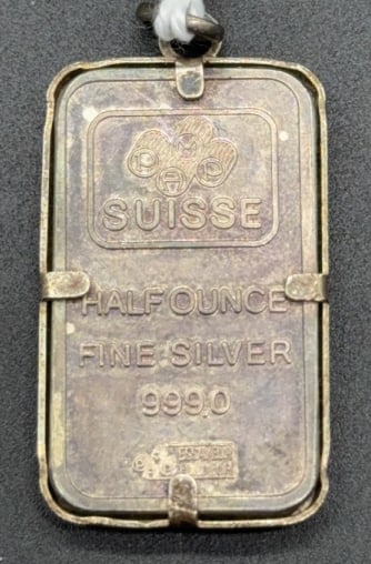 SUISSE 1/2 OZ FINE SILVER BAR (1 of 2)