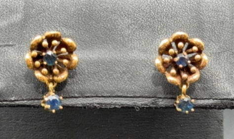 PAIR OF 14KT (TESTED) GOLD EARRINGS