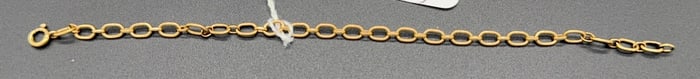 14KT GOLD 7 1/2" LONG BRACELET