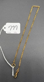 14KT GOLD WATCH FOB CHAIN