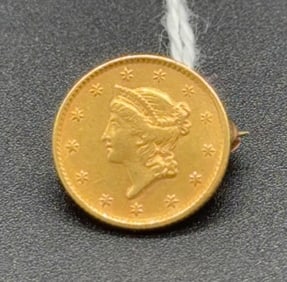 1854 $1 GOLD COIN PIN