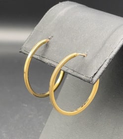 10KT GOLD HOOP EARRINGS