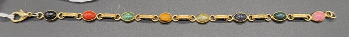 10KT (TESTED) GOLD SCARAB BRACELET