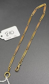 14KT YELLOW GOLD WATCH FOB CHAIN