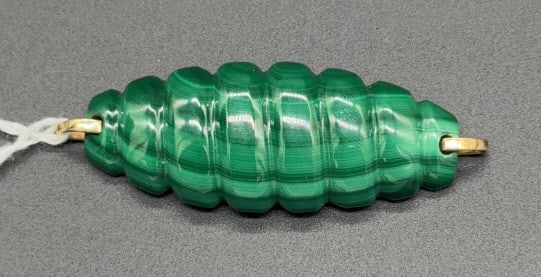 14KT GOLD GREEN ONYX PENDANT