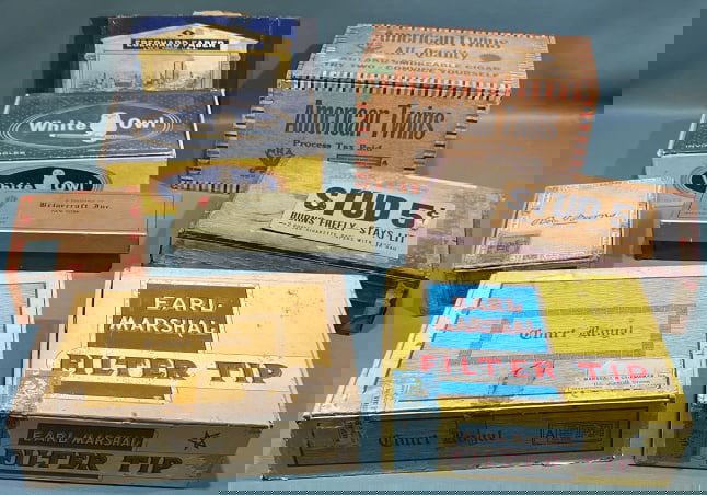 COLLECTION OF VARIOUS VINTAGE CIGAR BOXES (1 of 9)