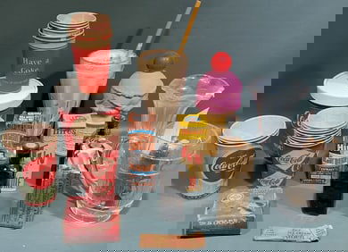 HIRES EXTRACT ROOT BEER BOTTLES & SODA SHOP LOT