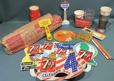 VINTAGE 7-UP & MCDONALD'S ADVERTISING LOT