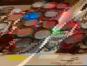 COLLECTION OF VARIOUS VINTAGE GREASE CANS