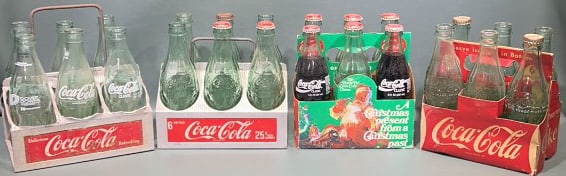 LG LOT OF VINTAGE COCA-COLA BOTTLES: ~