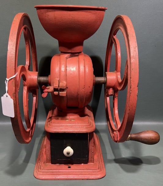 SWIFT MILL LANE BROTHERS #13 CAST IRON COFFEE: GRINDER MILLBROOK NY ~ 15" X 13" X 12"