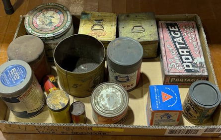 COLLECTION OF VARIOUS METAL ADVERTISING TINS