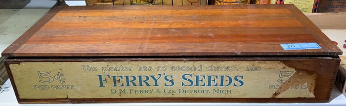 FERRY'S SEEDS ADVERTISING SEED DISPLAY BOX